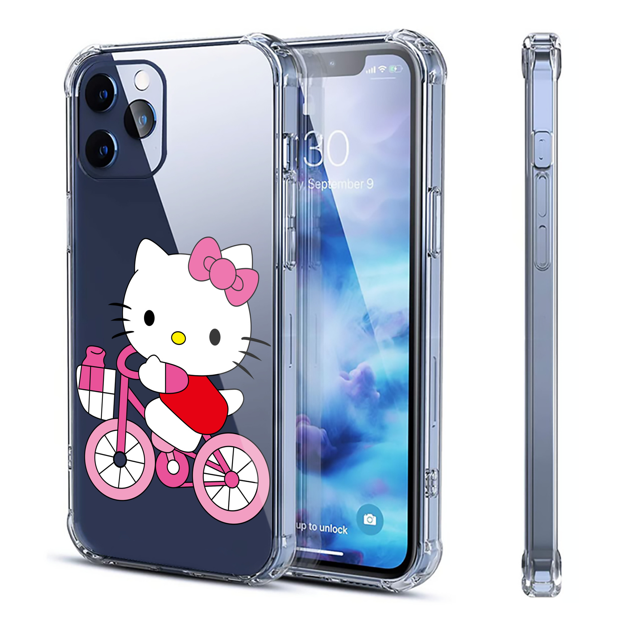 （画像用） Hello Kitty ハローキティ 【iPhone 12シリーズ対応】透明スマホケース（クリアソフトケース）